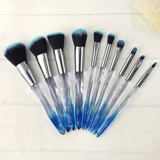 Frosted Aura: The Mogul Crystal 10 Brush Collection