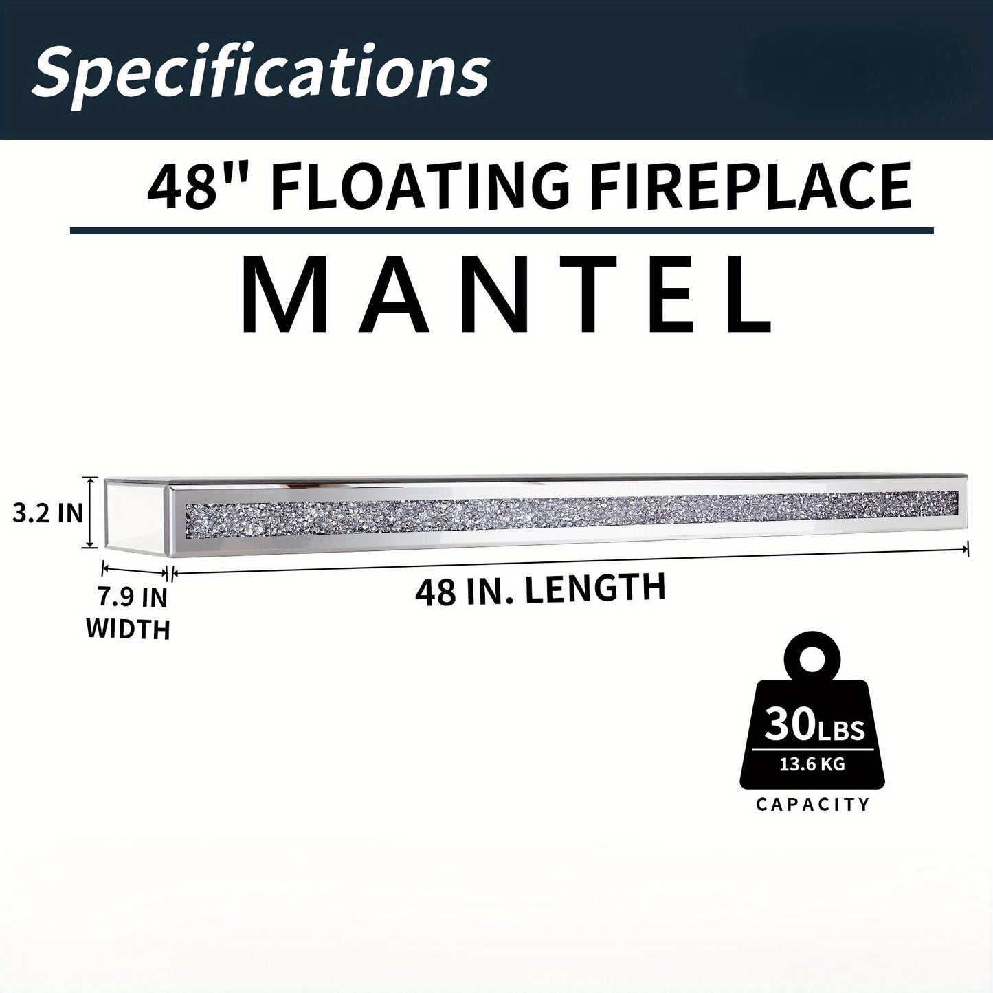 The Diamond Glow Floating Mantel