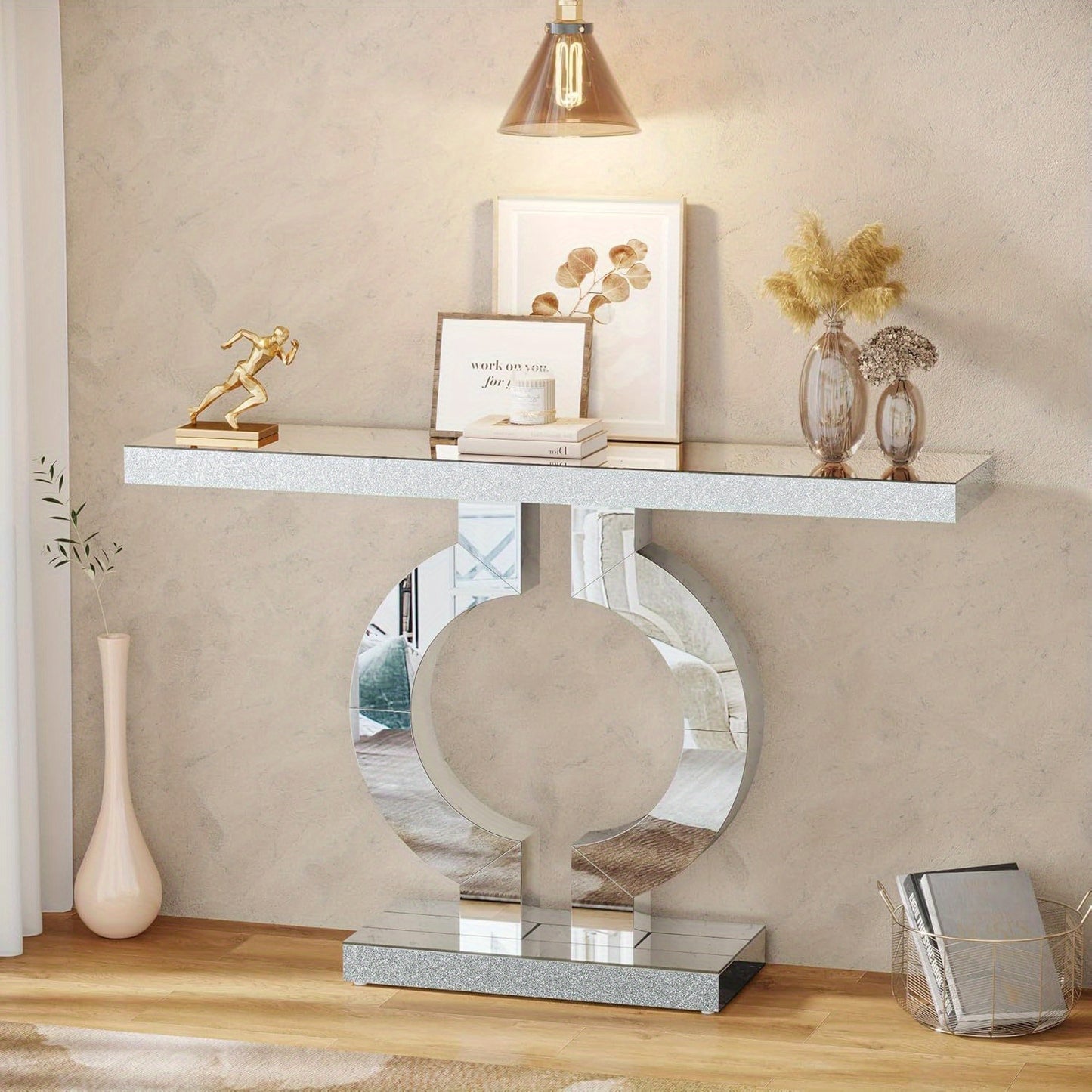 The Silvery Overture Console Table