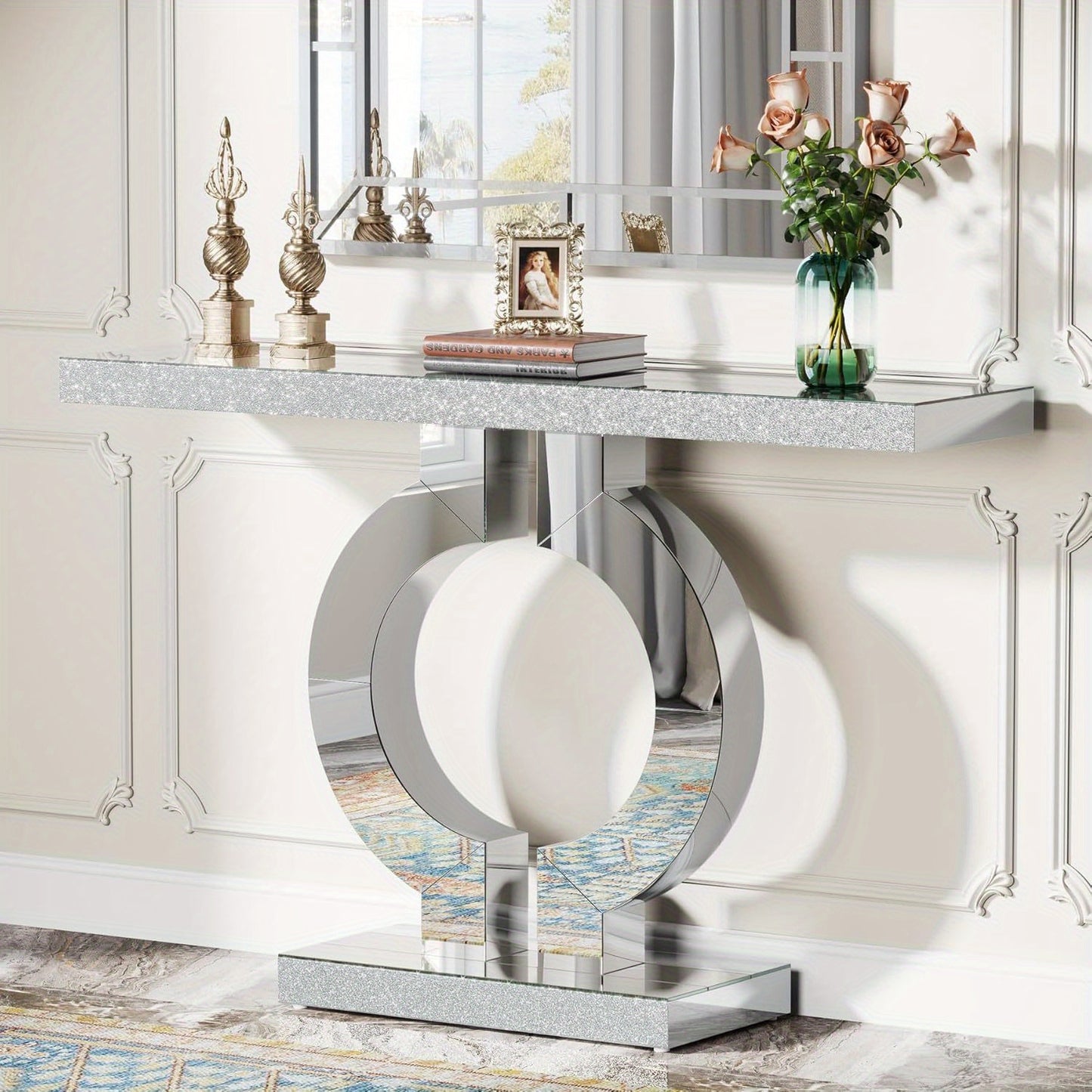 The Silvery Overture Console Table