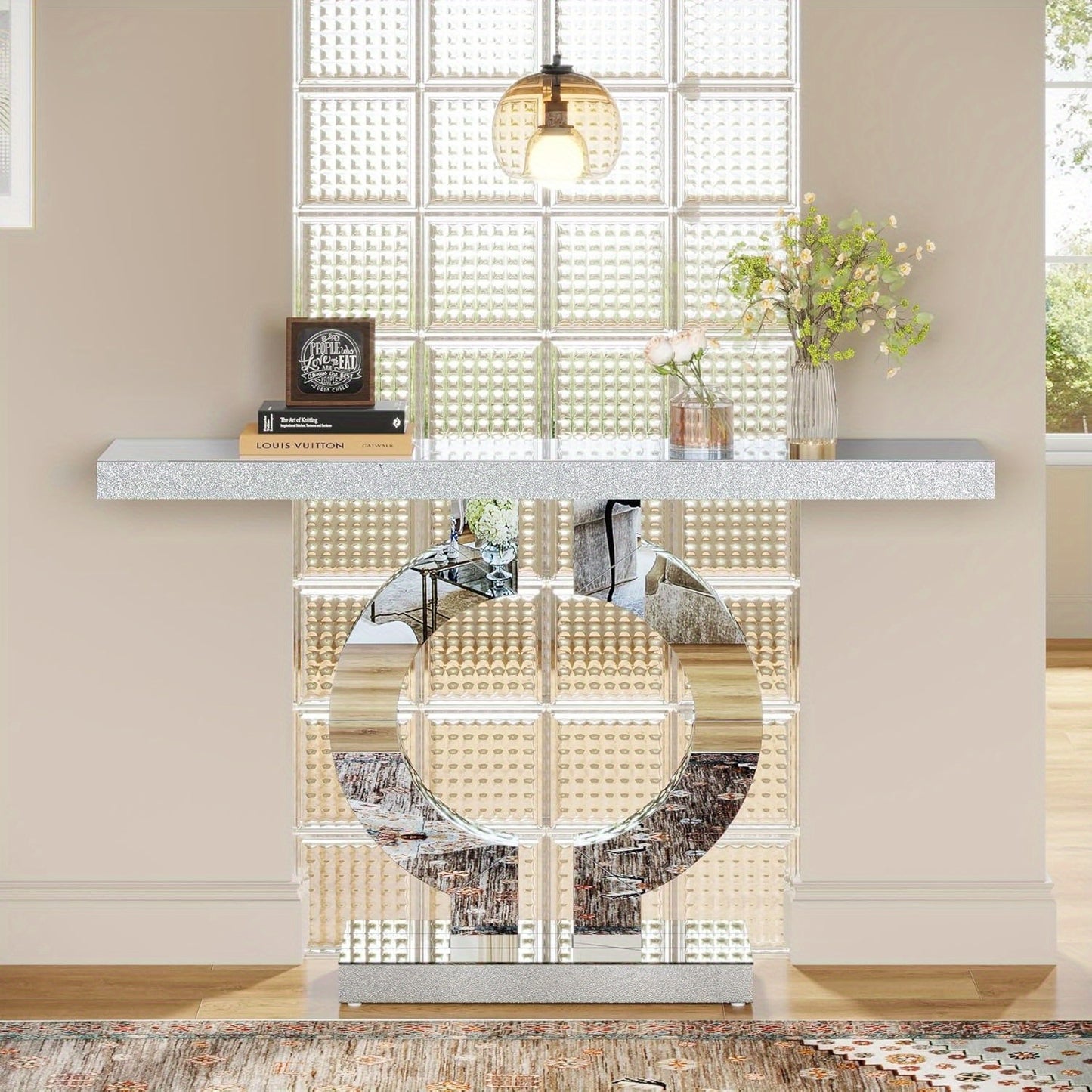 The Silvery Overture Console Table