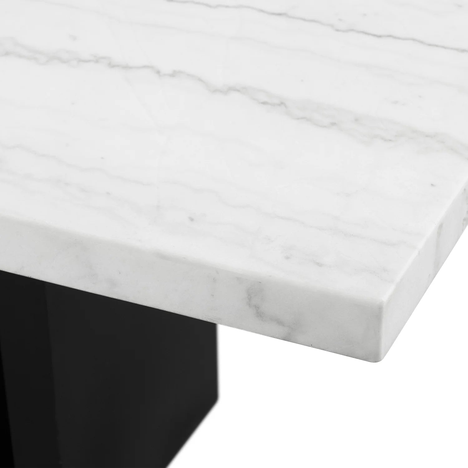 Willow White Marble Standard Height Dining Table