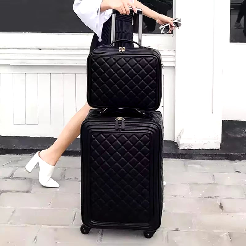 Luxury rolling luggage on sale