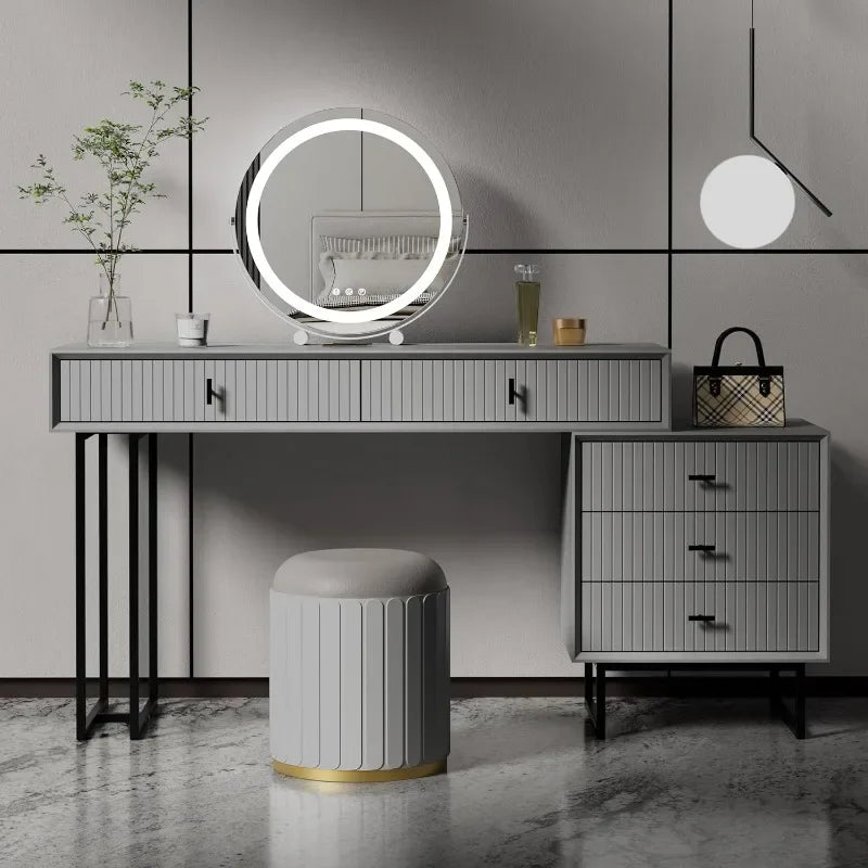 The Serene Metropolitan Minimalist Vanity Desk