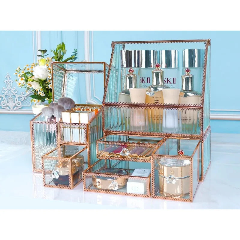 Mogul Sanctuary: The Tempered Glass Makeup Vanity Organizer