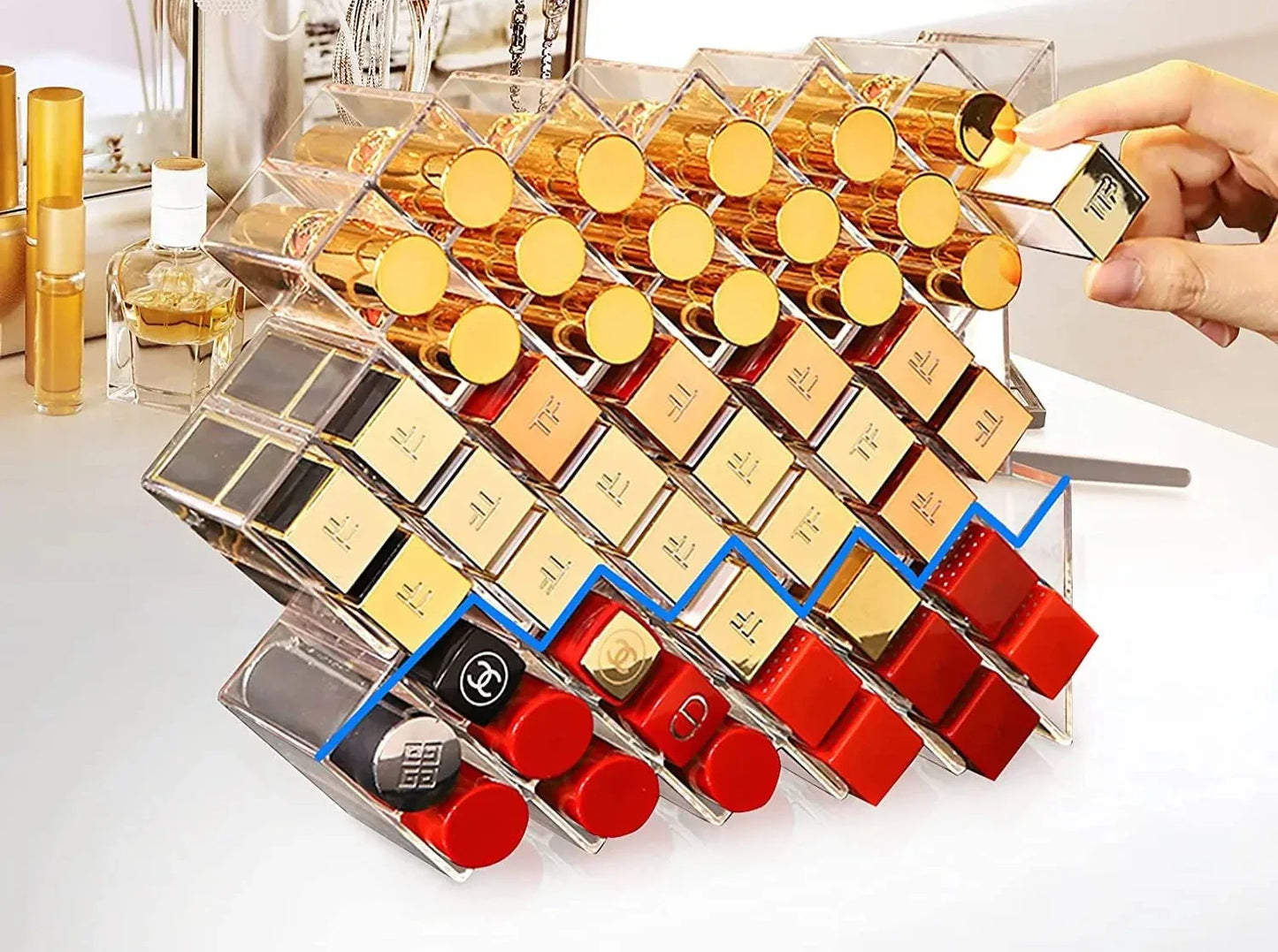 The Chic Acrylic Lipstick Organizer for Glamour Moguls