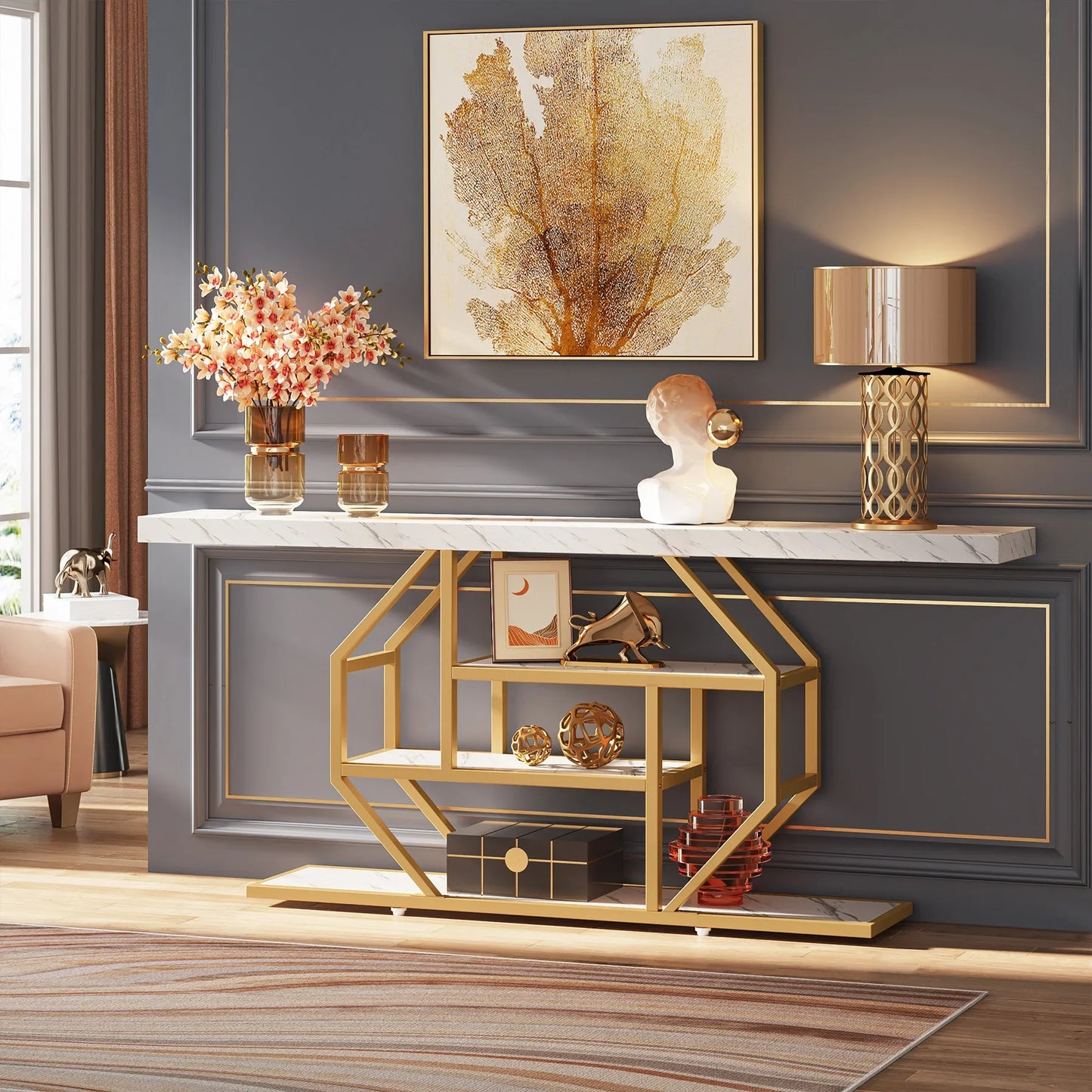 The Sovereign Console Table: 70.9 inch  Long Entry Table