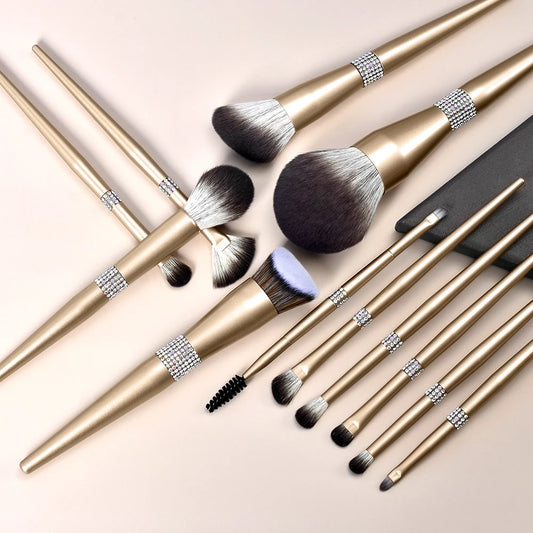 The Champagne Glow Brush Set of 12