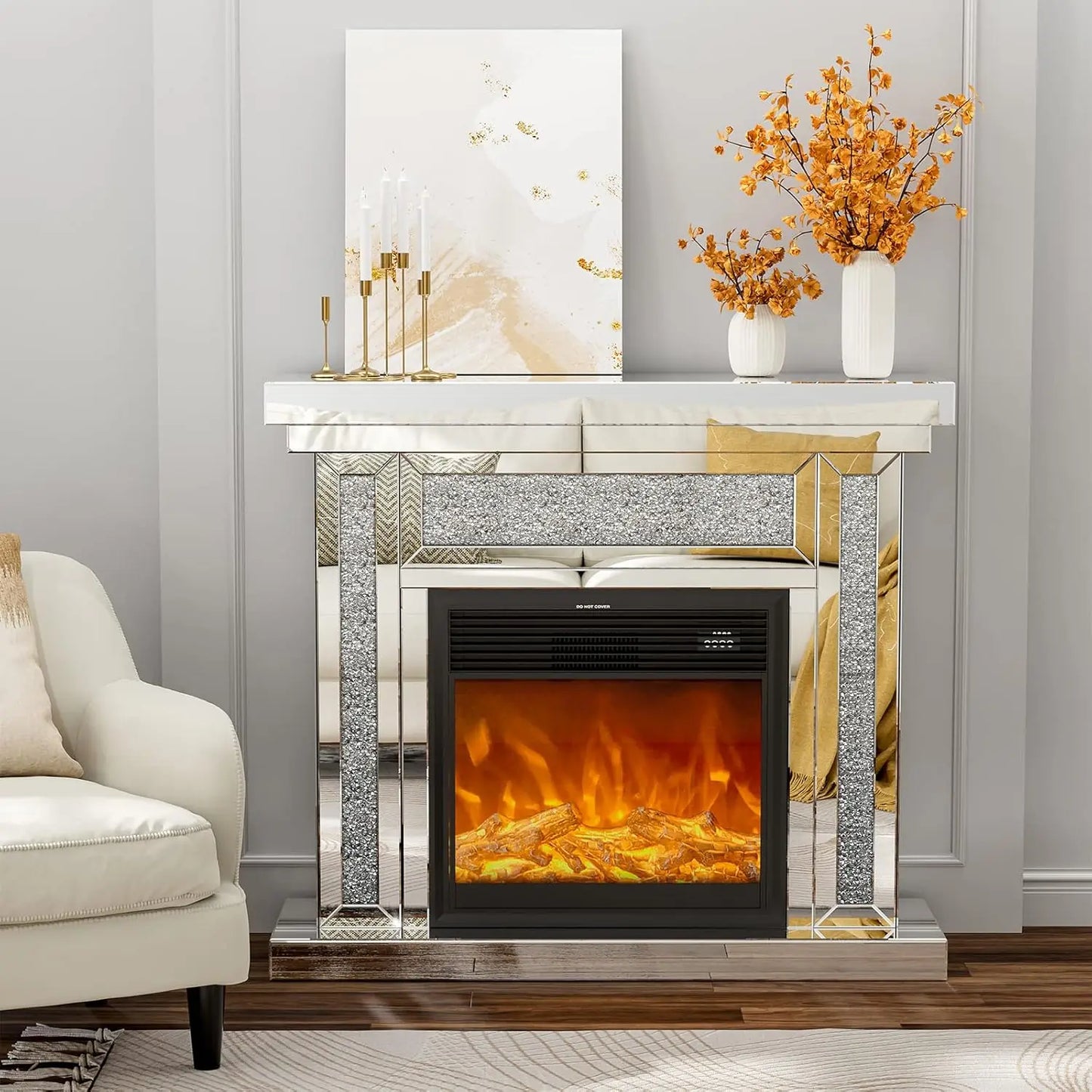 The Diamond Mirage Fireplace TV Stand