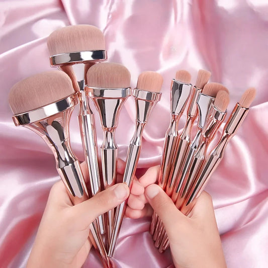 Petal Pink Perfection: Brush Set of 9