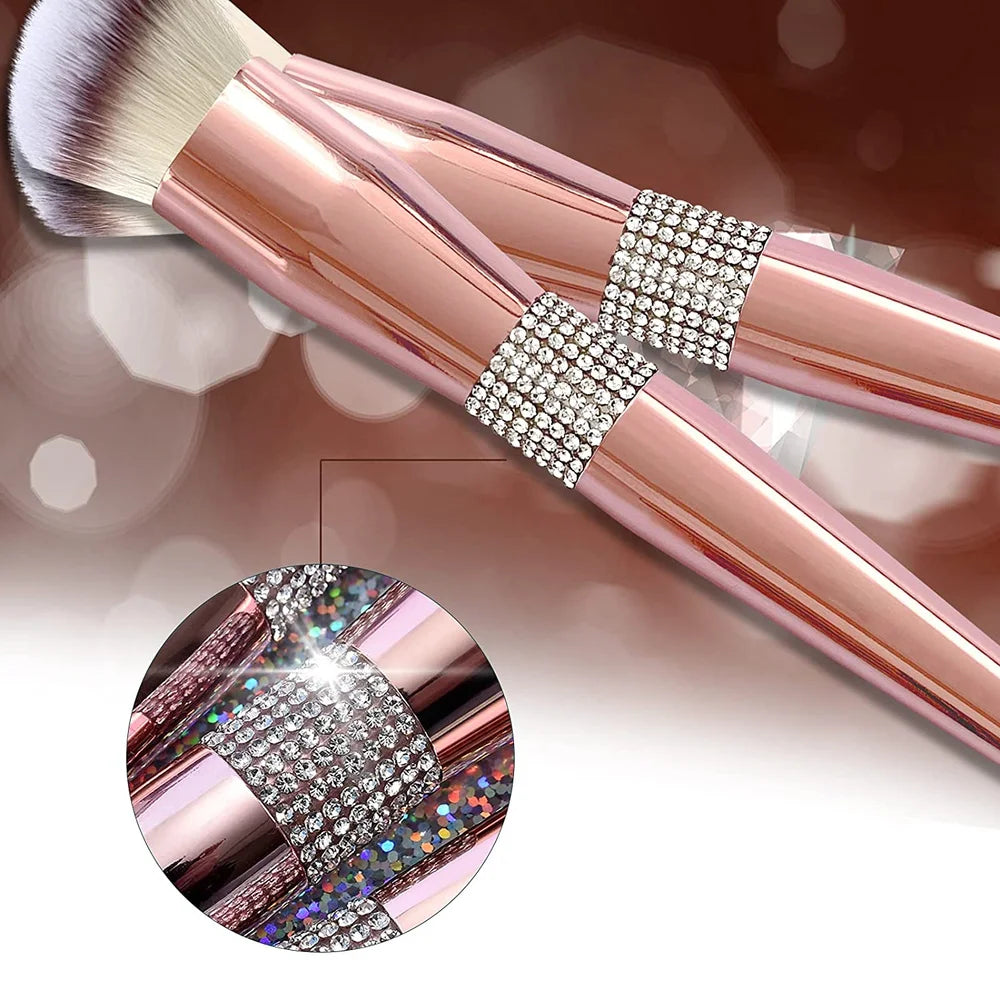 The Rose Gold Lux Diamond Brush Set of 14