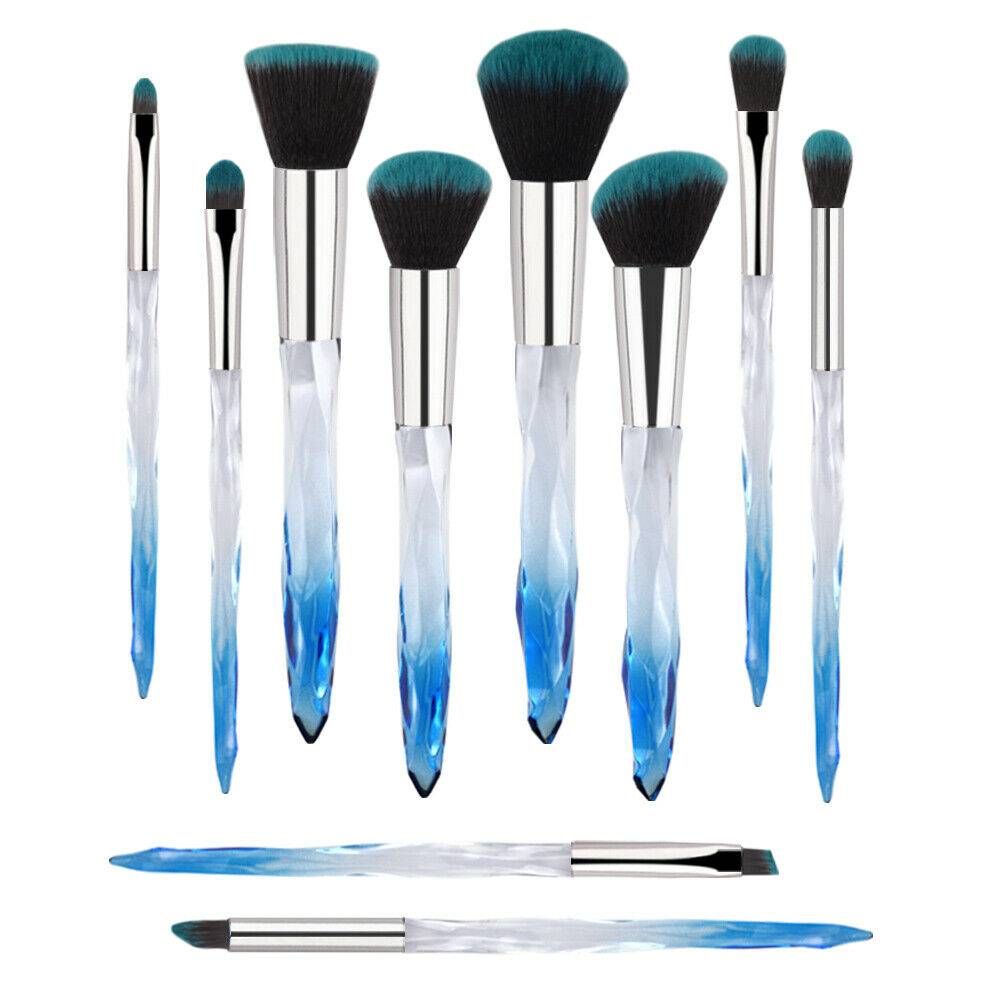 Frosted Aura: The Mogul Crystal 10 Brush Collection