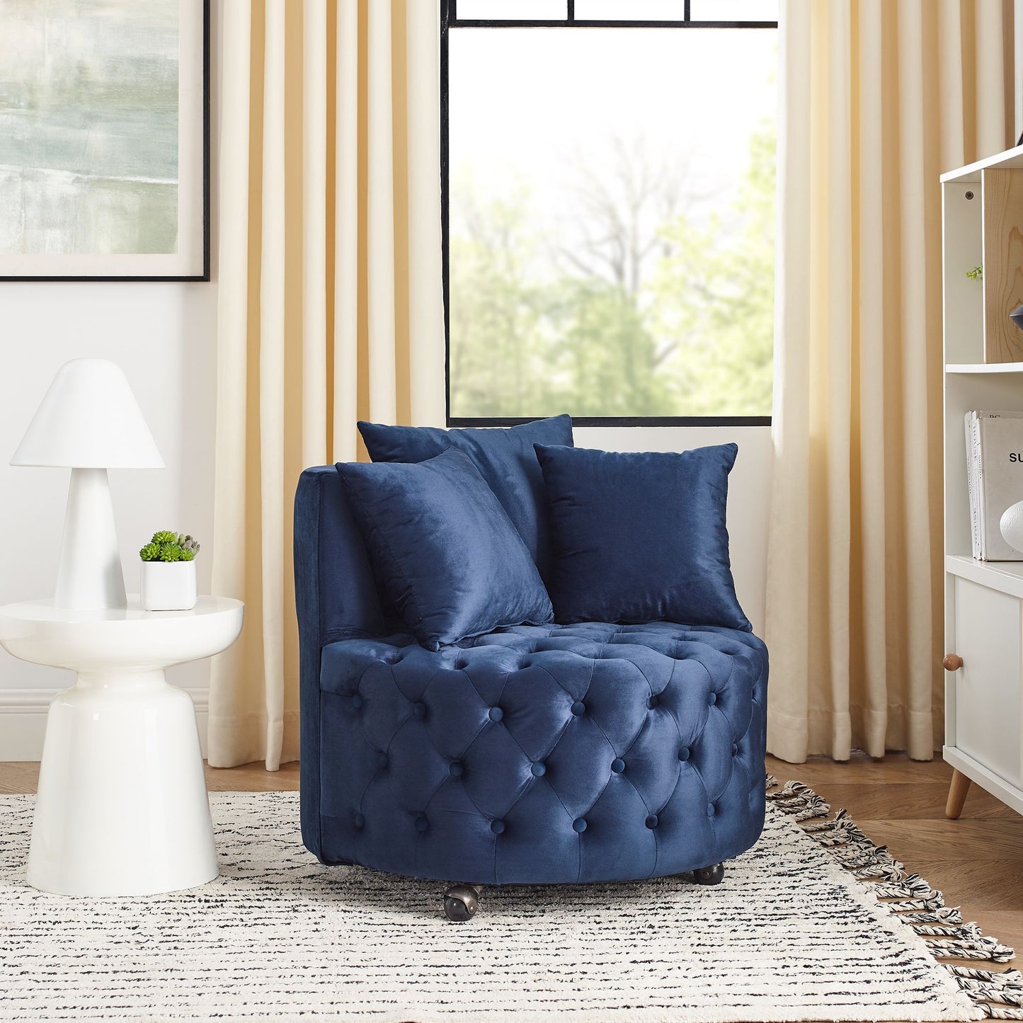 The Sapphire Glide Chair with Pillows