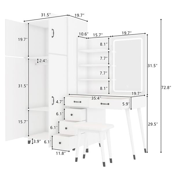 The Mogul’s Sanctuary: Vanity & Wardrobe Set